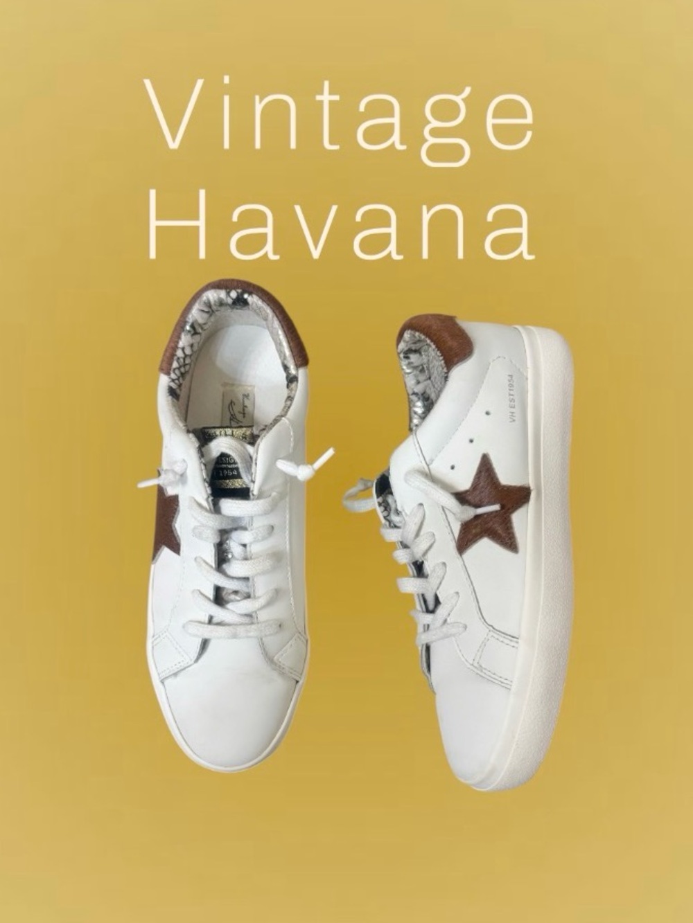 Vintage Havana Miami cow hide star sneakers women’s tennis shoes size 11